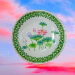 Vintage Otagiri Japan Lotus Garden 1980s Precious Saucer